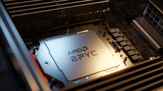 A render of an AMD Epyc 4th Generation chip.