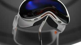 apple vision pro display from the bottom