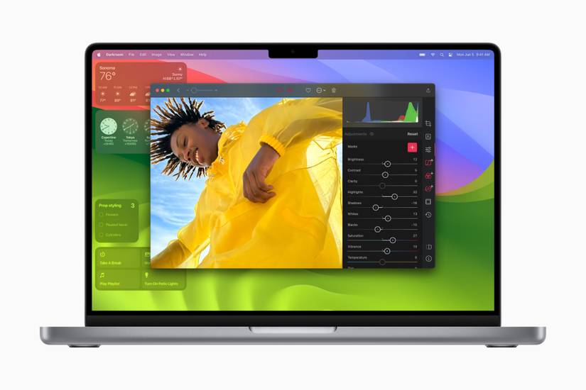 Desktop widgets faded in macOS Sonoma when an app is open