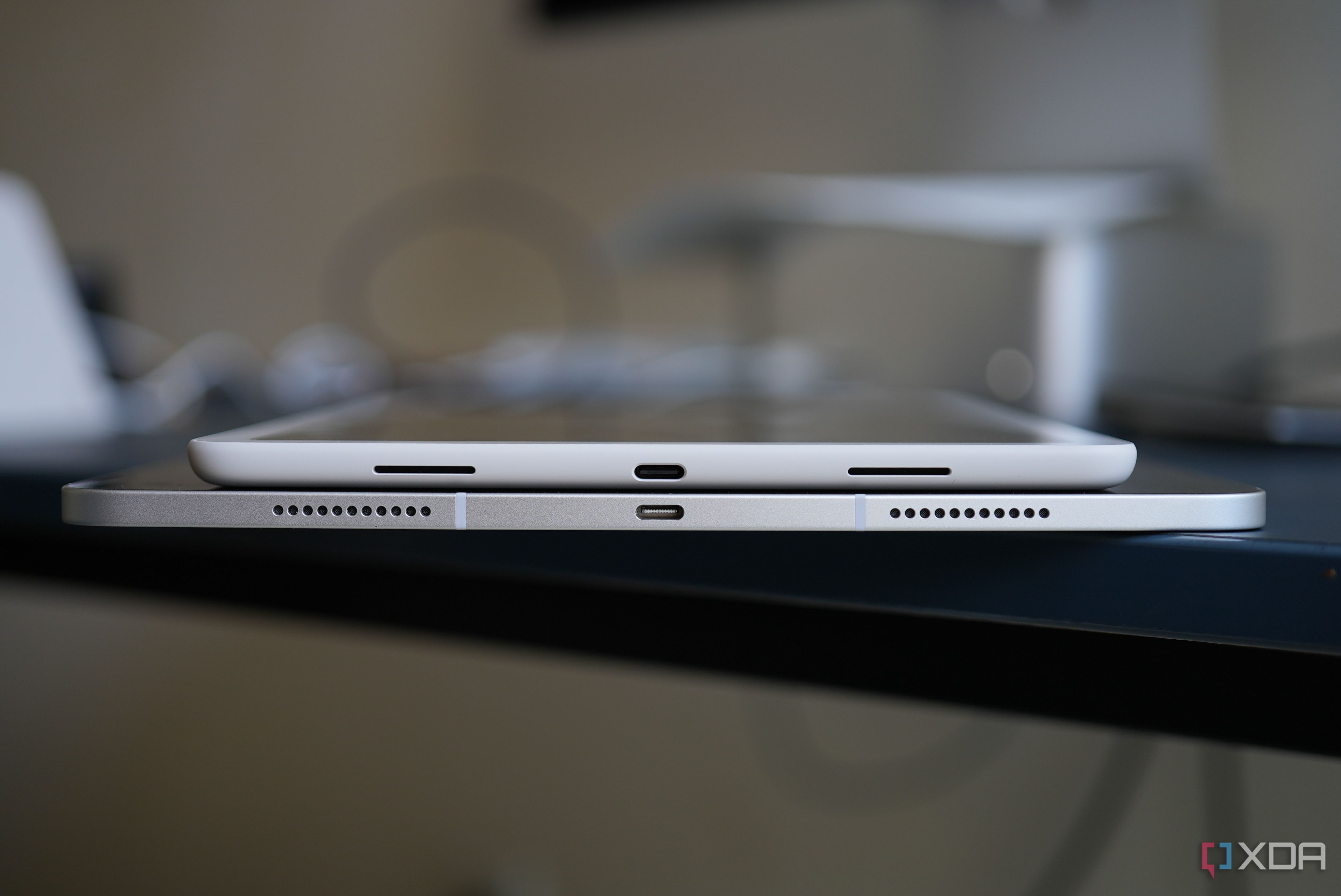 Pixel tablet on top of a 12.9-inch iPad Pro
