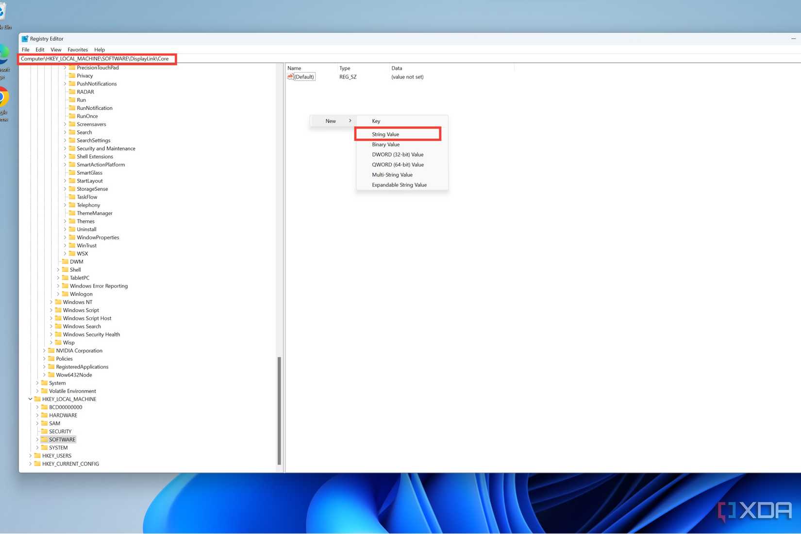Create a new string called EnableGammaRamp