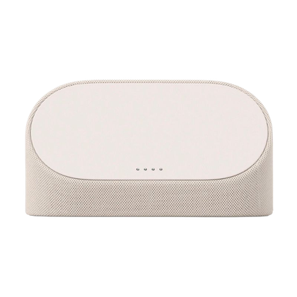 A render showing Google's charging speaker dock accessory for the Pixel Tablet in Porcelain finish.