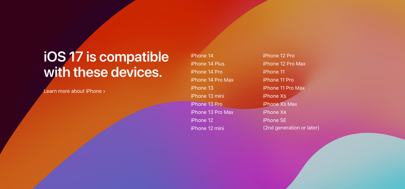 iOS 17 support