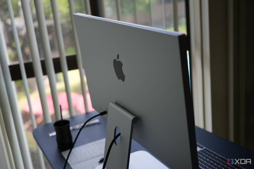 Mac Studio plugged into a Studio Display