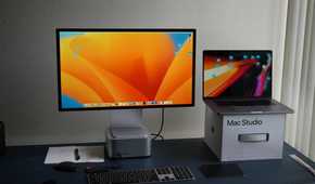 Mac Studio and MacBook Pro side by side