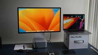 Mac Studio and MacBook Pro side by side