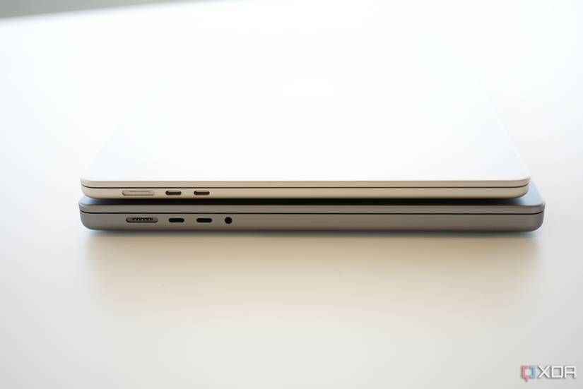 15-inch MacBook Air on top, 16-inch MacBook Pro at bottom. 