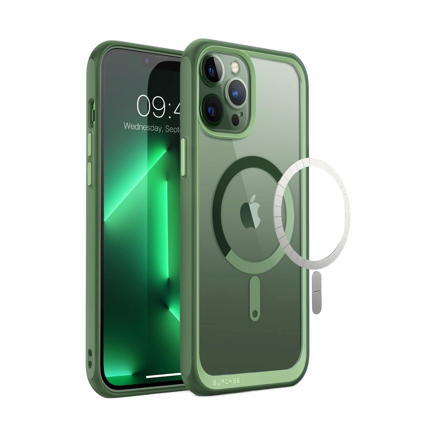 Spigen Tough Armor Designed for iPhone 13 Case (2021) - Midnight Green