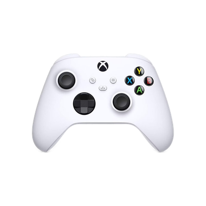 White Xbox Wireless Controller, front view in white 
