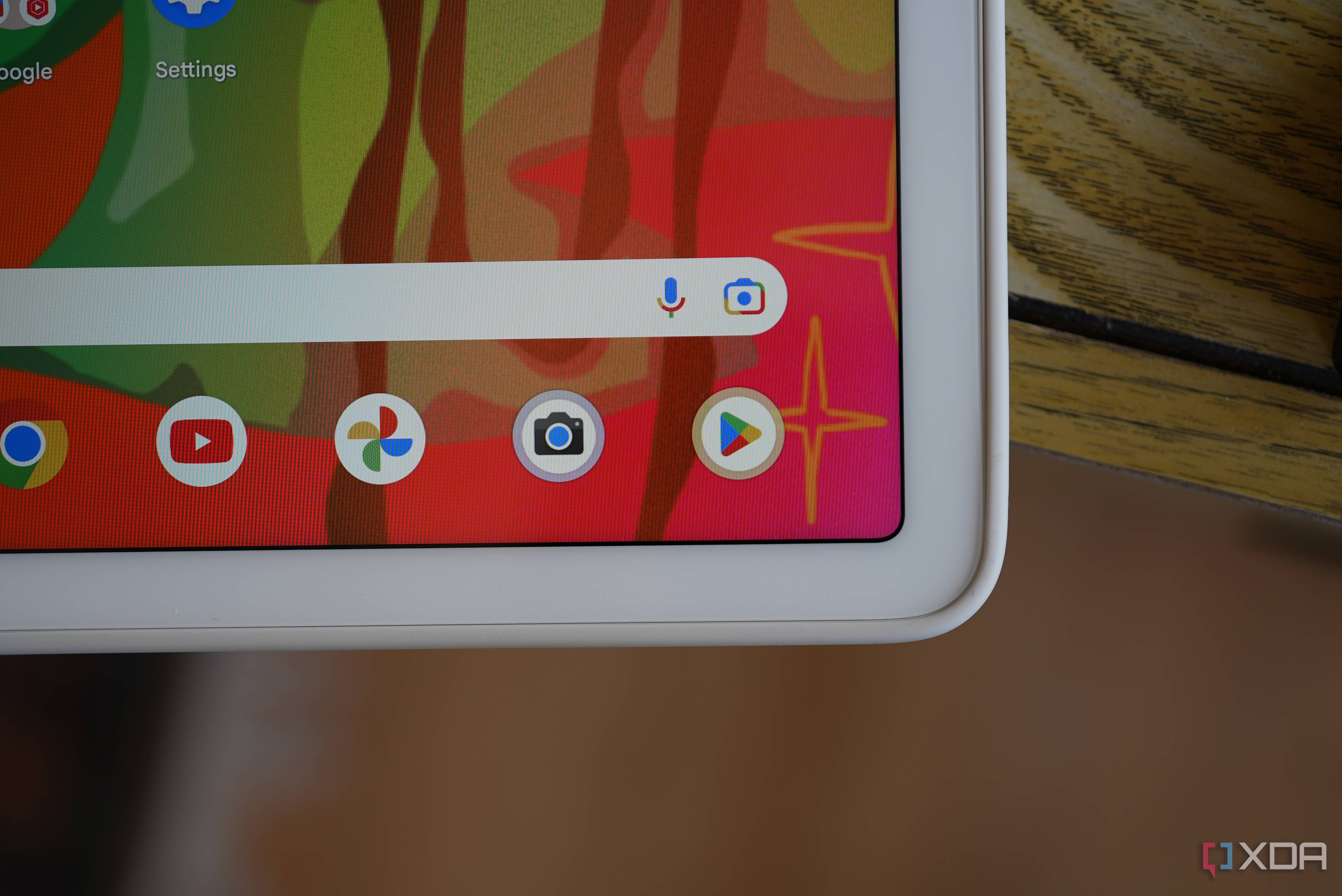 The case wraps around the tablet and provides a raised lip