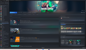 The official version of Steam for Linux distributions as seen on ChromeOS.