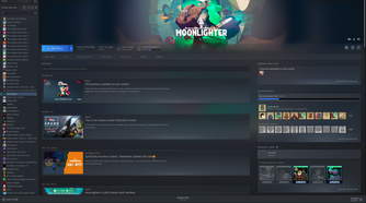 The official version of Steam for Linux distributions as seen on ChromeOS.