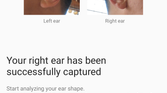 Sony Headphones app screenshot trying to analyze my ears