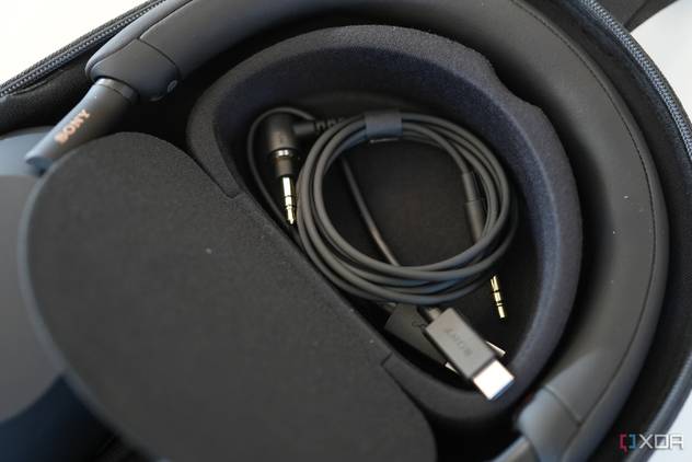 Cables included with the Sony headphones