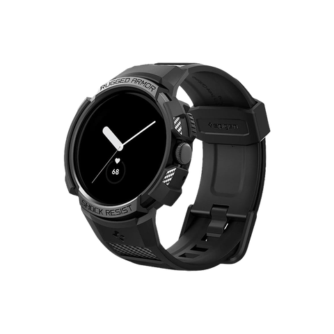 Spigen Rugged Armor Pro for Pixel Watch on transparent background.