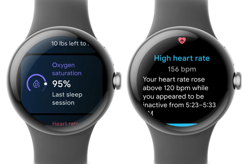 Pixel Watch Health tracking Oxygen and heart rate