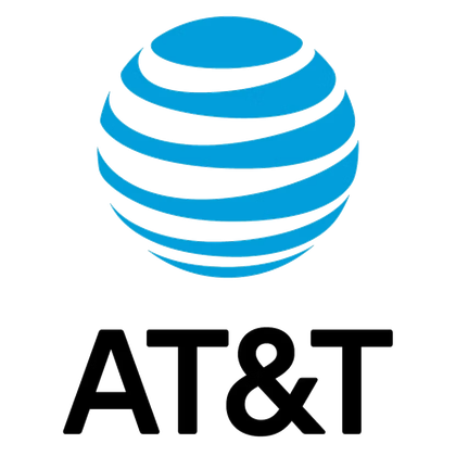 AT&T logo on transparent background.