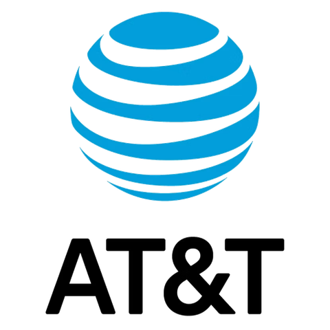 AT&T logo on transparent background.