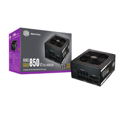 cooler master mwe gold 850 v2 power supply and packaging