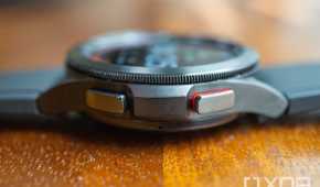Side view of a Samsung Galaxy Watch 4 Classic