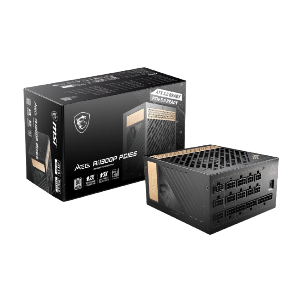 msi meg ai1300p power supply and packaging