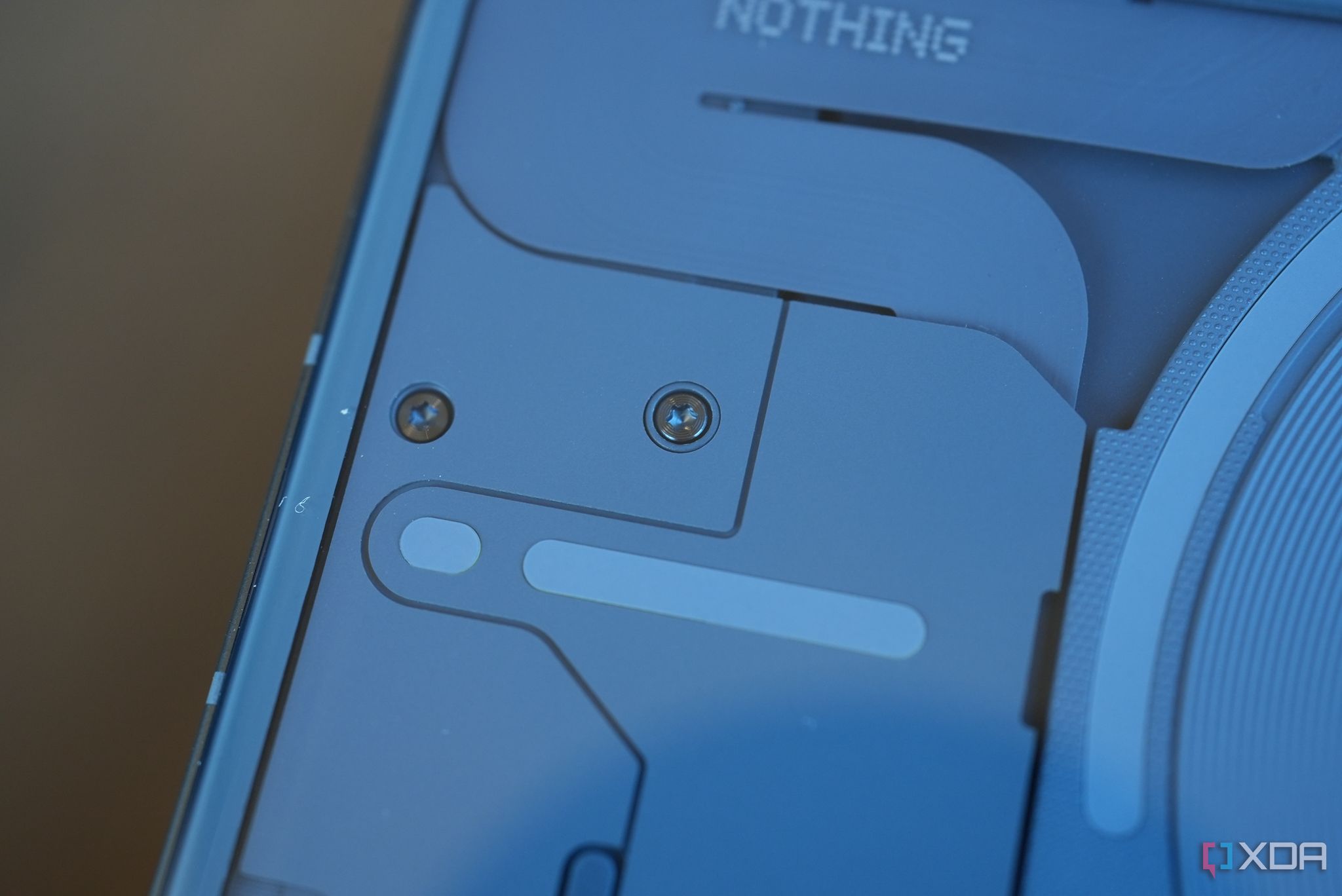 Nothing Phone 2 transparent back close up shot