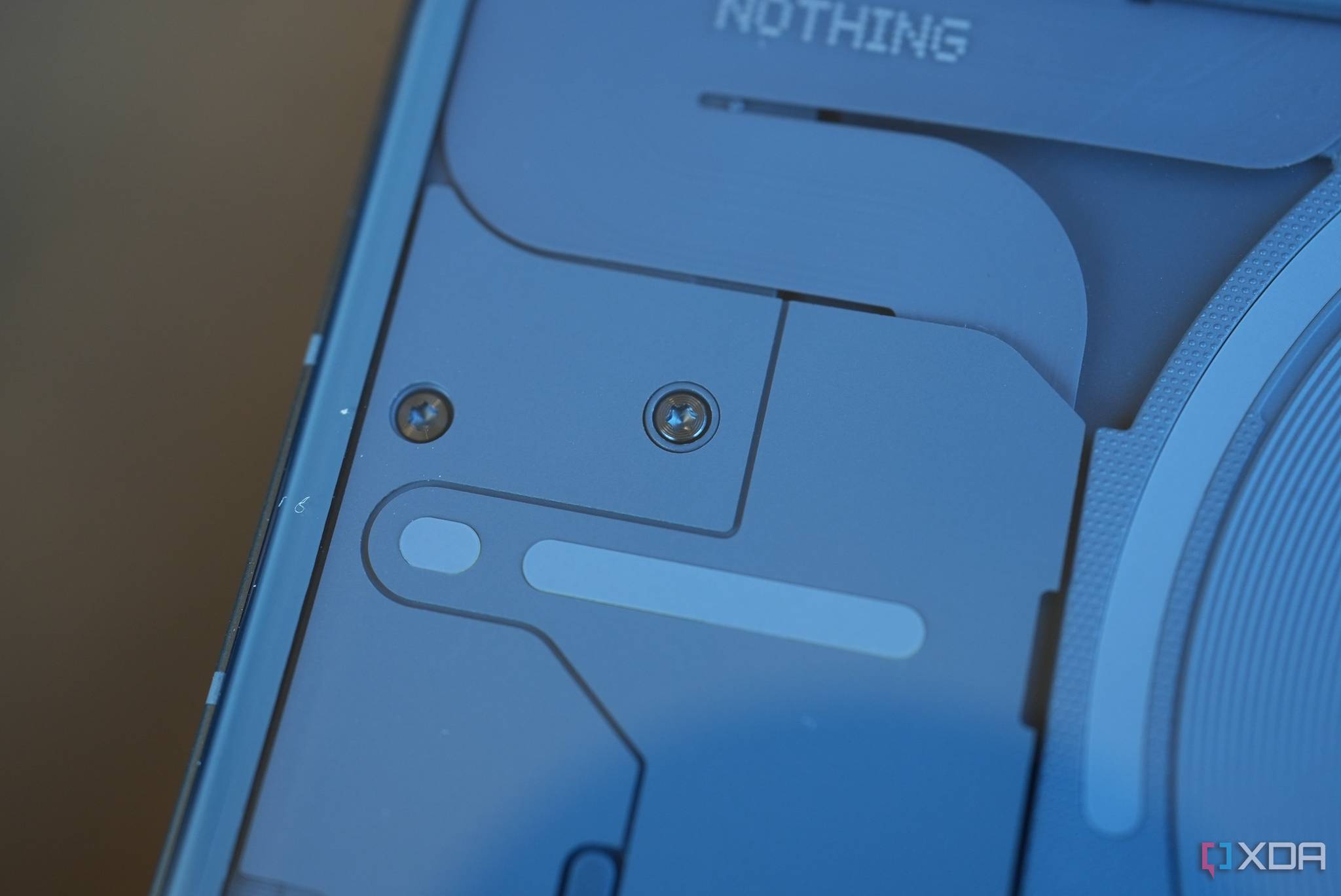 Nothing Phone 2 transparent back close up shot