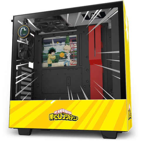 The NZXT H510i CRFT case with a My Hero Academia branding.