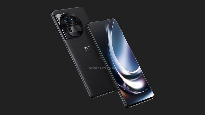 OnePlus 12 front and back on dark background 