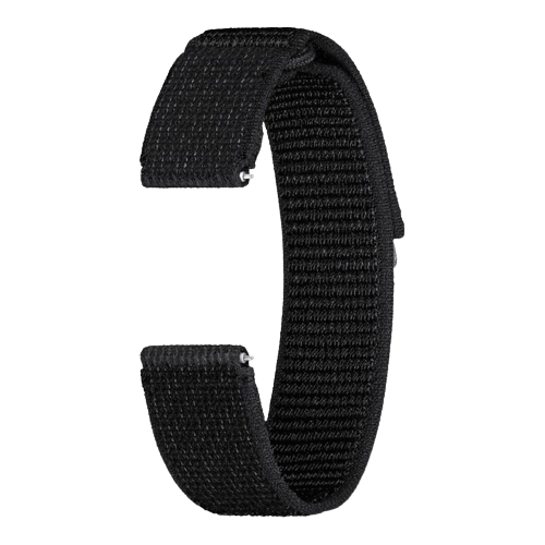 Black Nylon Hook N' Loop Watch Band - Carbon