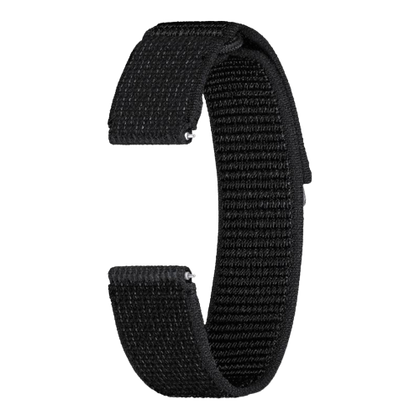 A render showing the Samsung Galaxy Fabric band for Galaxy Watch 6 in black color.