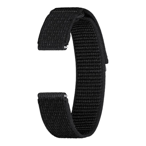 A render showing the Samsung Galaxy Fabric band for Galaxy Watch 6 in black color.