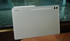 Galaxy Tab S9 Ultra's backside with the S Pen attached at the top
