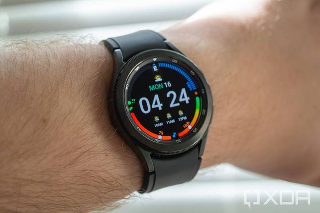 A Samsung Galaxy Watch 4 Classic on a wrist