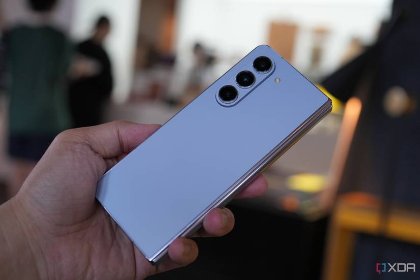 Galaxy Z Fold 5 in the hand when folded