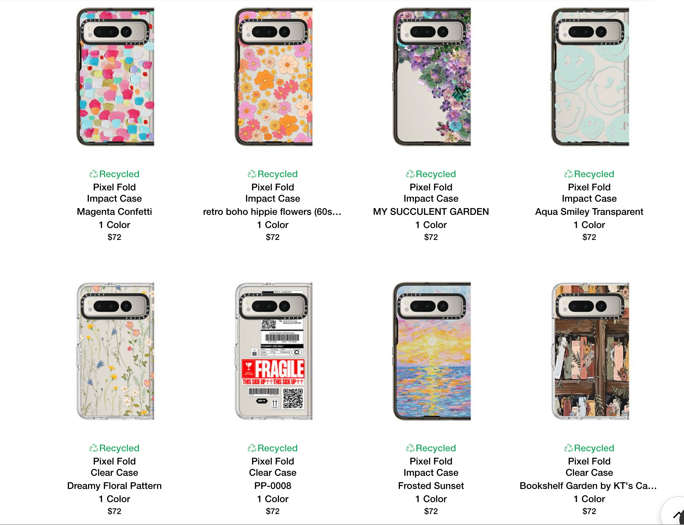 Casetify's selection of artwork