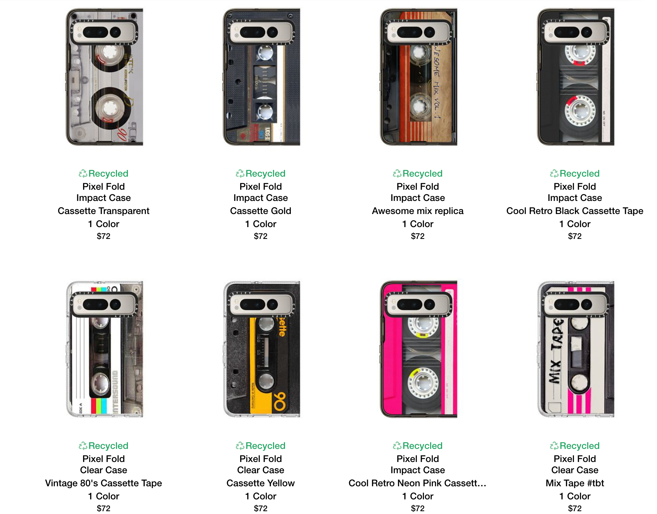 Casetify's selection of artwork