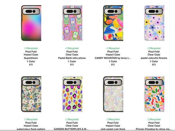 Casetify's selection of artwork
