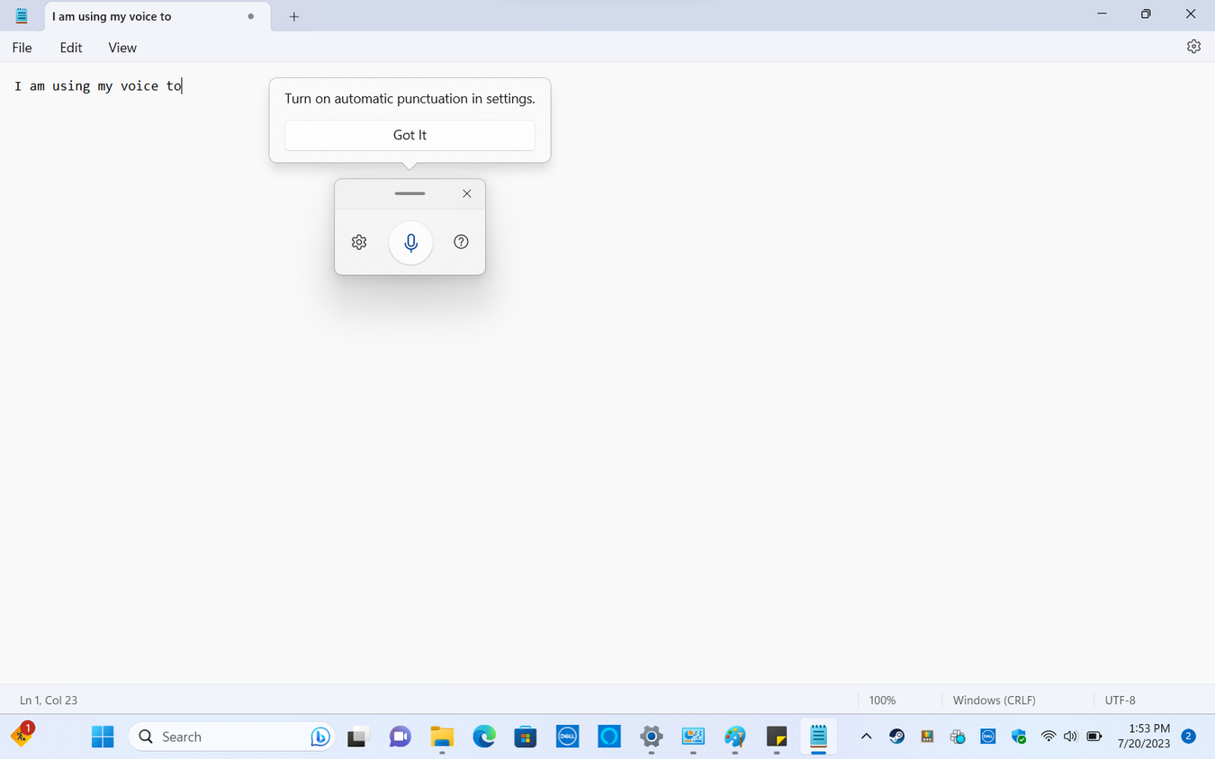Voice Typing in Windows 11
