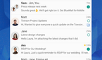 Screenshot of Blue Mail on Play Store