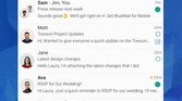 Screenshot of Blue Mail on Play Store