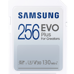 A render of the Samsung EVO Plus SD Card viewed from the front.