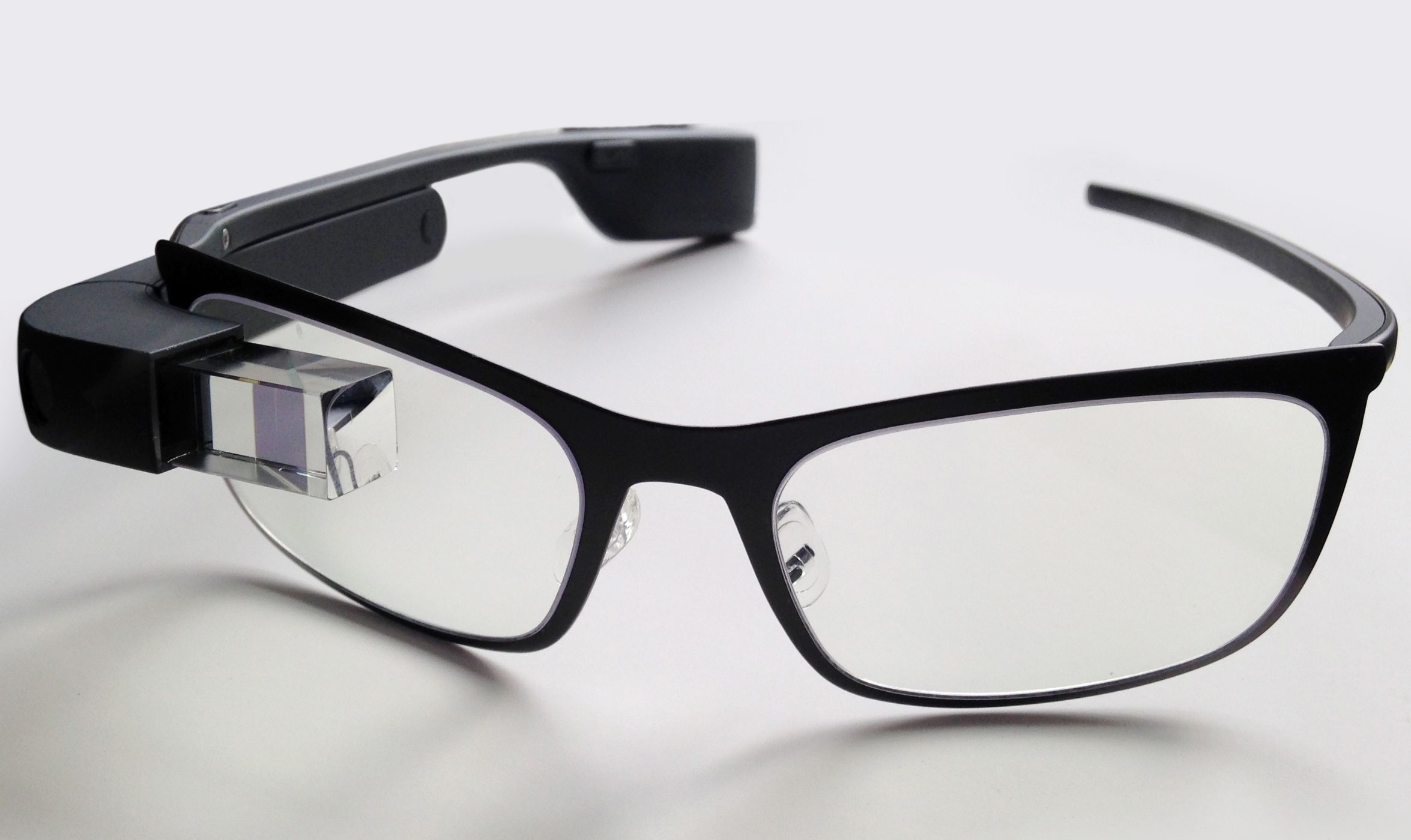 Close up of Google Glass with frame