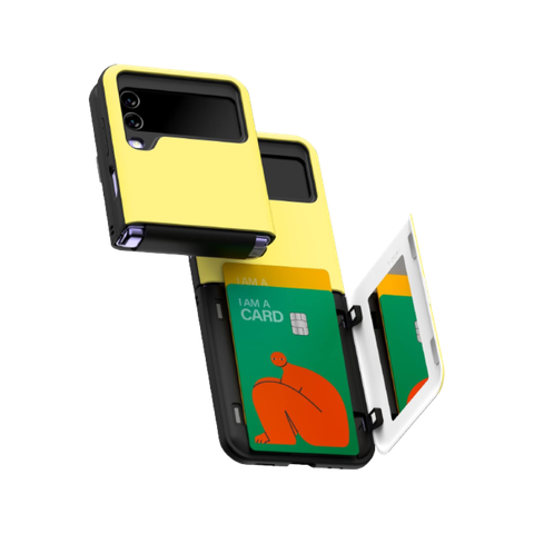 Goospery Wallet Case for Galaxy Z Flip 3 on transparent background.