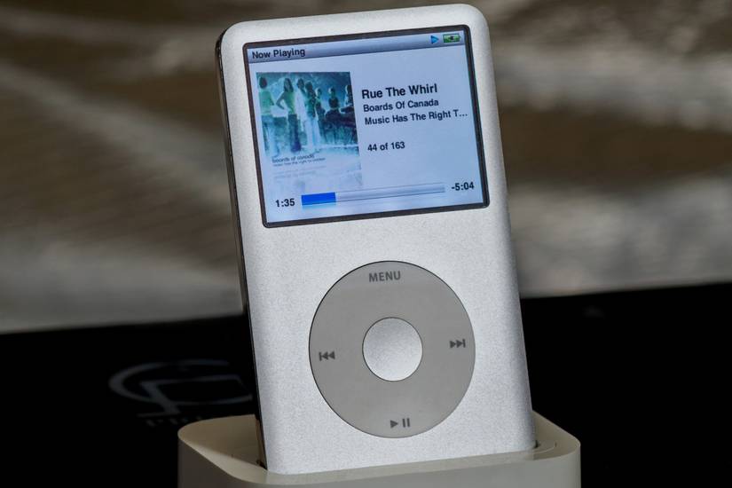 An iPod in a dock