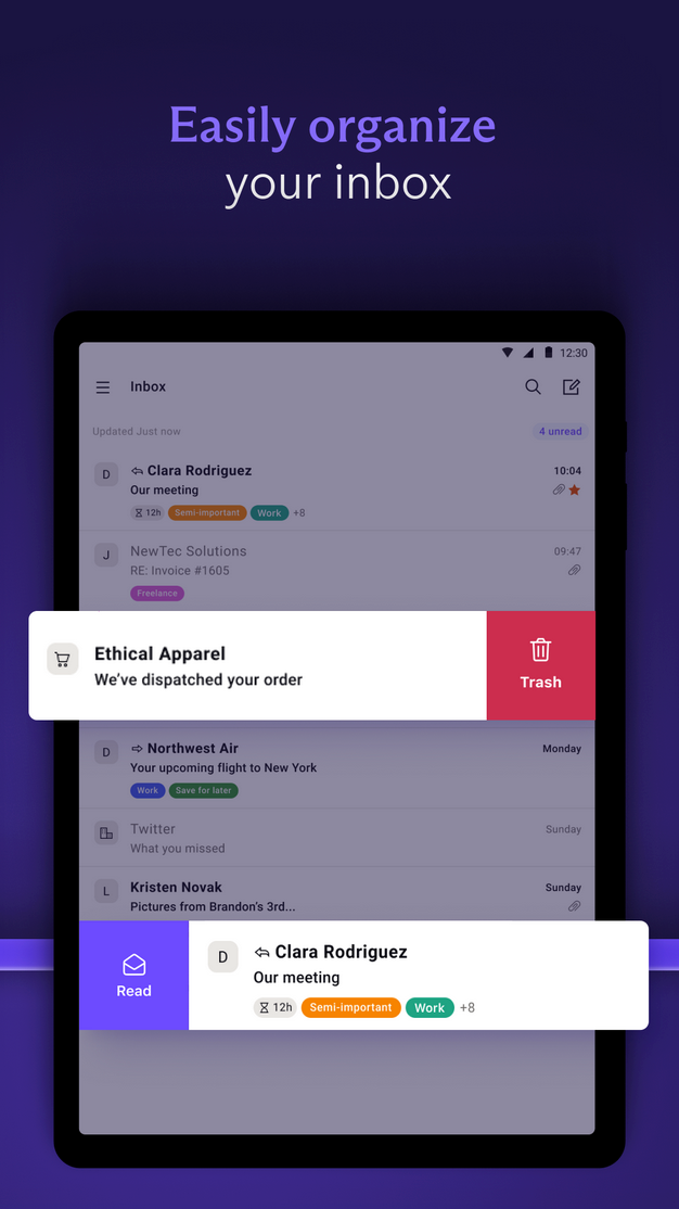 Screenshot of Proton Mail on Play Store