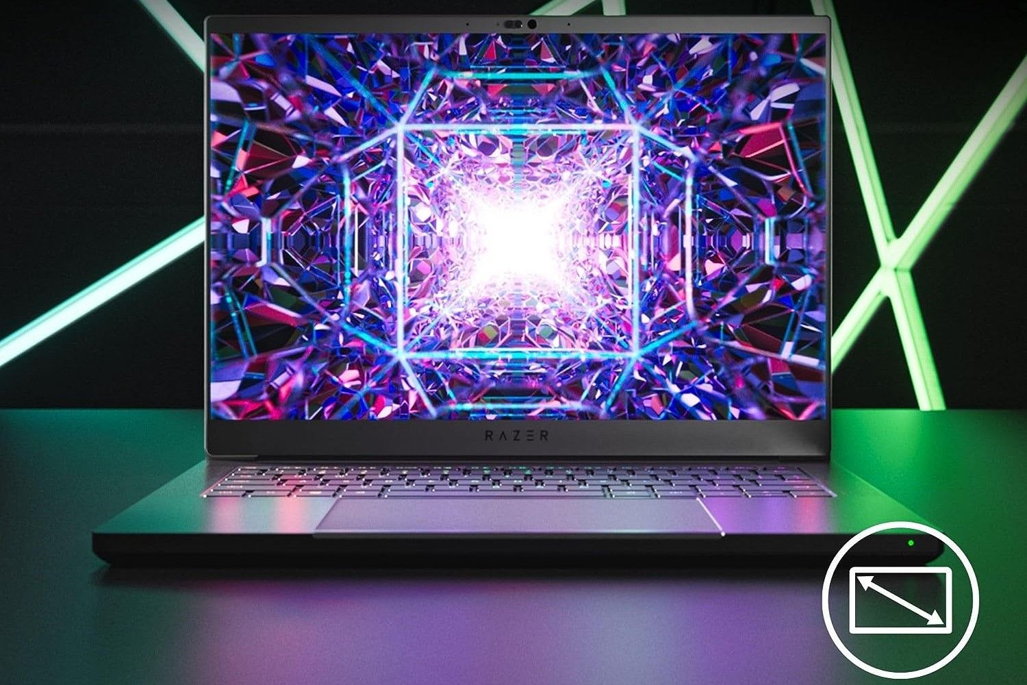 Front view of the screen of Razer Blade 14 (2023)
