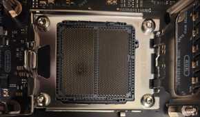 Close up of a Ryzen 7 7800X3D motherboard socked burnt