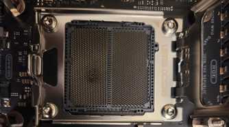 Close up of a Ryzen 7 7800X3D motherboard socked burnt