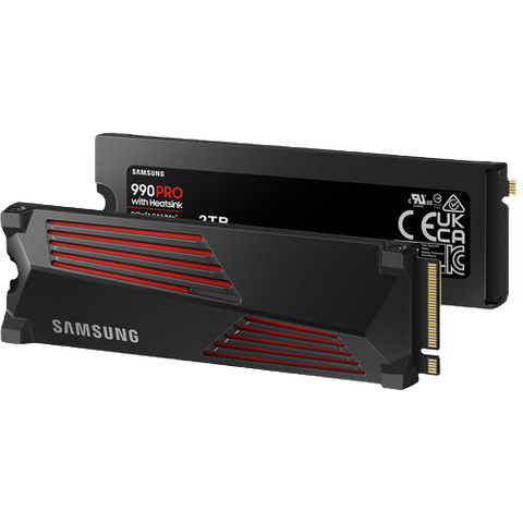 Render of the Samsung 990 Pro Heatsink on transparent background. 